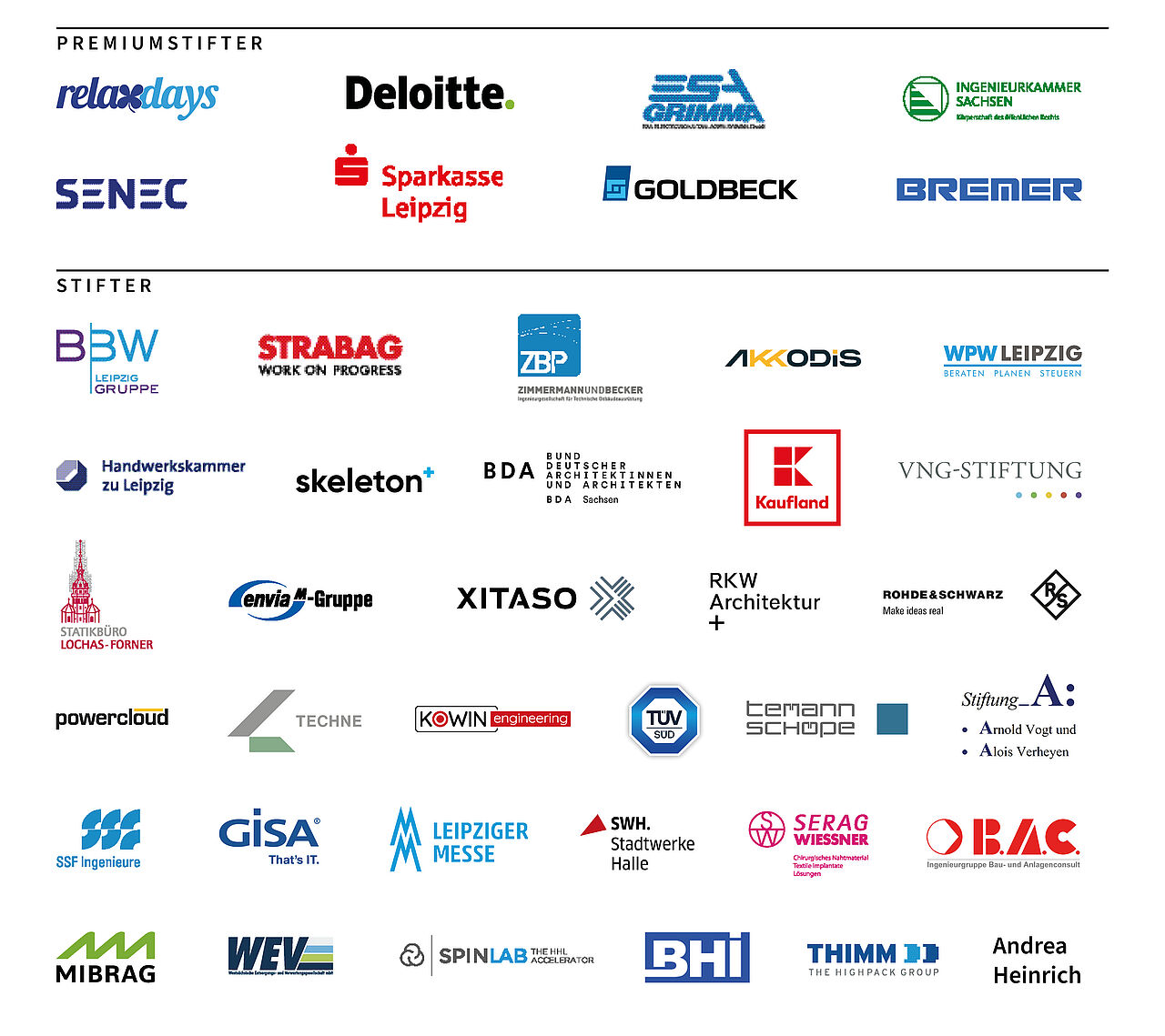 41 Logos von Organisationen, die das Deutschlandstipendium unterstützen