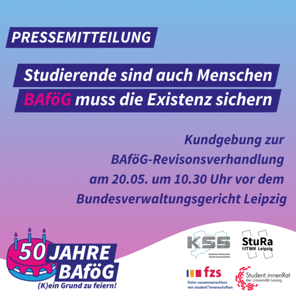 Sharepic zur Bafög50-Kundgebung