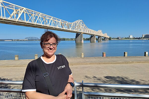 Kristin Törpel am Ohio-River (Foto: privat)