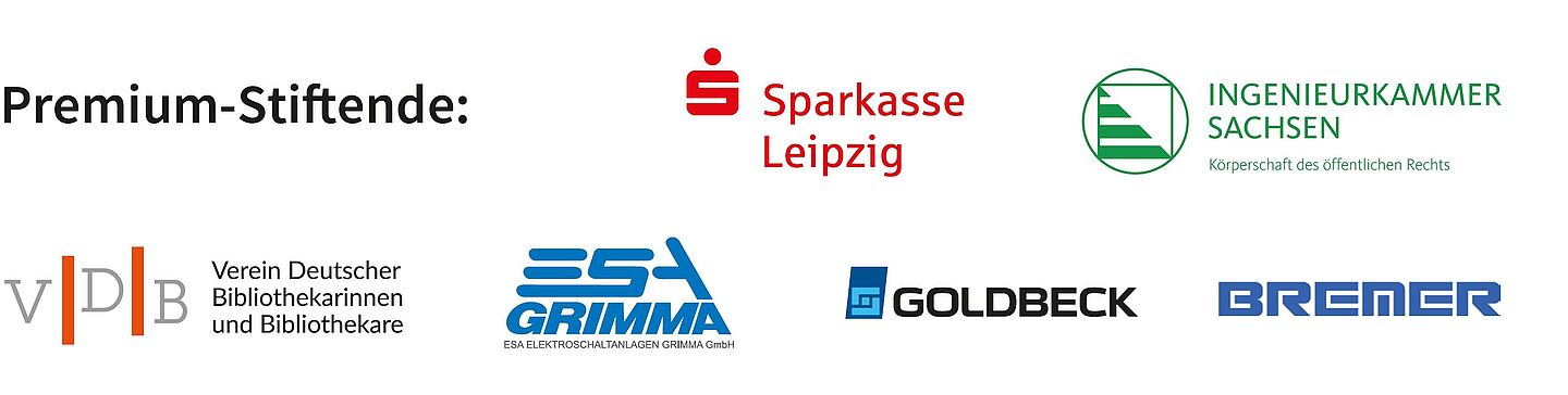 Aufreihung der Logos von den Premium-Stiftenden. Insgesamt sechs Logos.