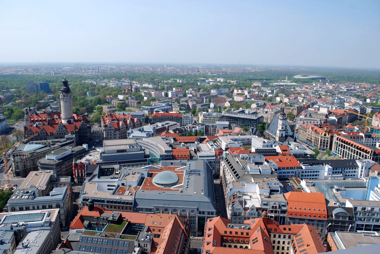 View over Leipzig city