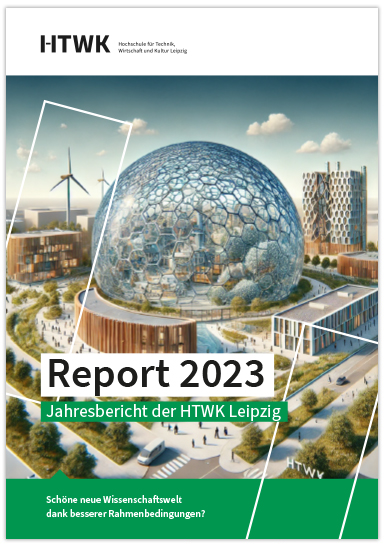 HTWK.report 2023 am Bildschirm lesen Klick auf das Cover der Ausgabe 2023 öffnet die Leseversion