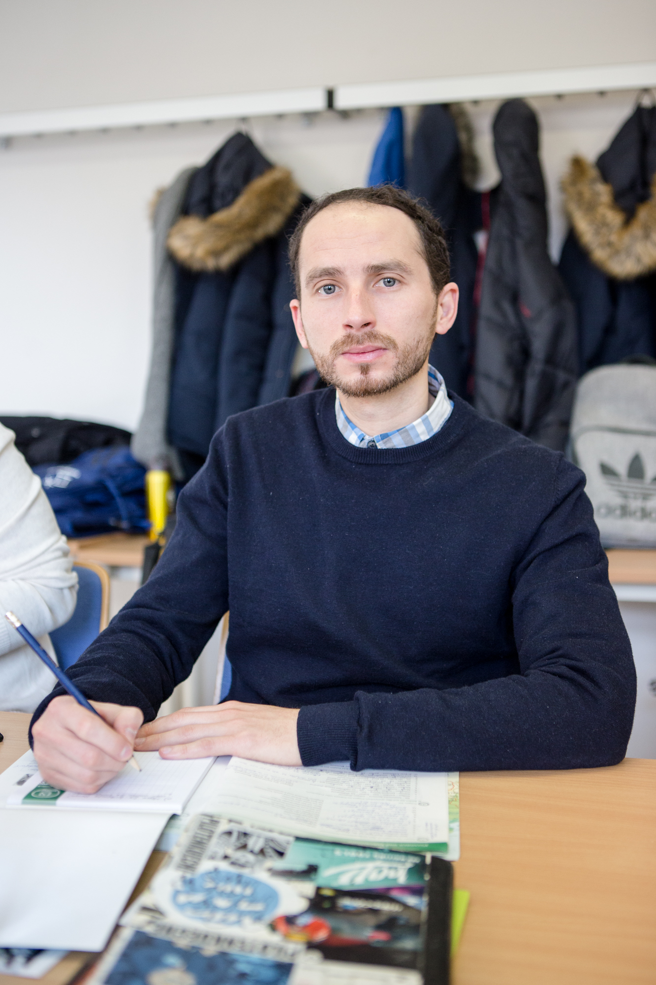 Hugo Schwarzbeck möchte im Masterstudiengang Bauingenieur werden: „Egal was wir vorher gemacht haben: Hier im Kurs sind wir alle gleich: Wir alle müssen nochmal zur Uni. Der Kurs bereitet uns sehr gut darauf vor.“